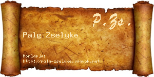 Palg Zselyke névjegykártya